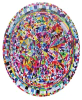 Eeboo Piece and Love Triangle Pattern Round Circle Jigsaw Puzzle Set, 500 Piece