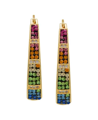 Macy's Women's Color Crystal Hoop Earrings