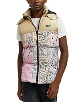 Reason Men's Paisley Puffer Vest