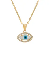Macy's Mother of Pearl and Cubic Zirconia Evil Eye Pendant