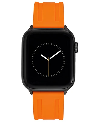 Vince Camuto Men's Orange Premium Silicone Band Compatible with 42/44/45/Ultra/Ultra 2 Apple Watch