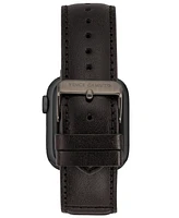 Vince Camuto Men's Stitched Pattern Premium Leather Band Compatible with 42/44/45/Ultra/Ultra 2 Apple Watch