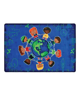 Carpets For Kids Give the Planet a Hug Rug - 3'10" x 5'5" Rectangle