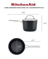 KitchenAid Hard-Anodized 3 Quart Induction Nonstick Saucepan with Lid