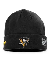 Men's Fanatics Black Pittsburgh Penguins Authentic Pro Rink Cuffed Knit Hat