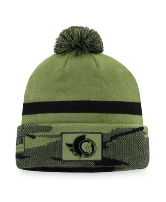Men's Fanatics Camo Ottawa Senators Military-Inspired Appreciation Cuffed Knit Hat with Pom