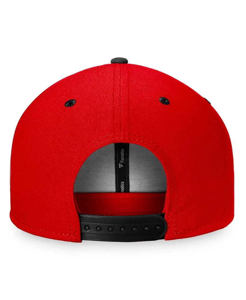 Men's Fanatics Red, Black Chicago Blackhawks Heritage Retro Two-Tone Snapback Hat