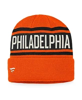 Men's Fanatics Orange and Black Philadelphia Flyers True Classic Retro Cuffed Knit Hat