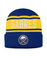 Men's Fanatics Royal and Gold Buffalo Sabres True Classic Retro Cuffed Knit Hat