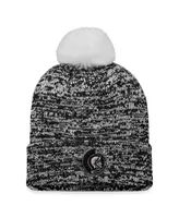 Women's Fanatics Black Ottawa Senators Glimmer Cuffed Knit Hat with Pom