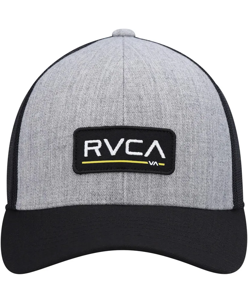 Men's Rvca Heathered Gray Hyl Ticket Iii Trucker Snapback Hat