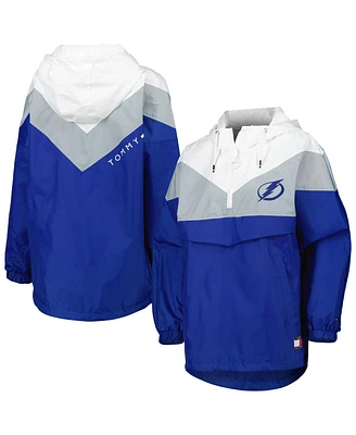 Women's Tommy Hilfiger Blue, Silver Tampa Bay Lightning Staci Half-Zip Windbreaker Jacket
