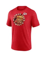 Men's Fanatics Heathered Red Kansas City Chiefs Sporting Chance T-shirt