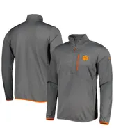 Men's Columbia Gray Clemson Tigers Park View Omni-Wick Half-Zip Top