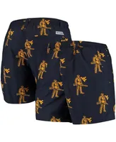 Men's Columbia Navy West Virginia Mountaineers Pfg Backcast Ii Omni-Shade Hybrid Shorts