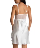 Linea Donatella Sonya Embellished Bridal Satin Chemise Nightgown