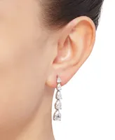 Arabella Cubic Zirconia Graduated Linear Earrings in Sterling Silver (8 ct. t.w.)