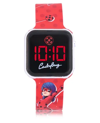 Miraculous Children's Led Touchscreen Red Silicone Strap Watch 34mm