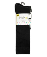 MeMoi Girls 3 Pairs Write On Camp Cotton Blend Knee High Socks