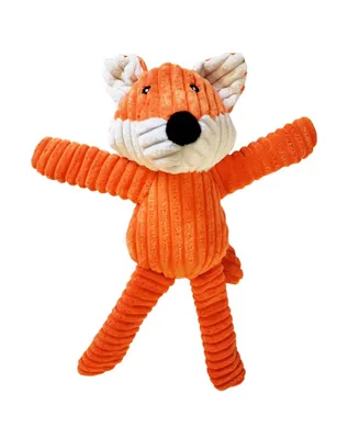 JoJo Modern Pets Country Living Victor The Fox Corduroy Squeaker Plush Dog Chew Toy