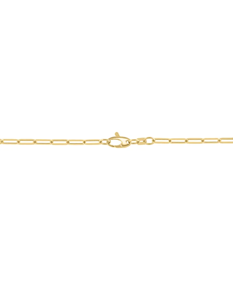 Effy Diamond Baguette & Round Cluster Pendant Necklace (3/8 ct. t.w.) in 14k Gold, 16-3/4" + 1-1/4" extender