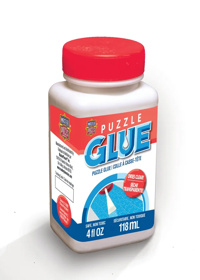 Masterpieces Puzzles Puzzle Glue - 5 oz. Bottle with Sponge Applicator -  Clear