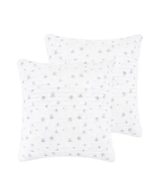 Levtex White Pine Printed Snowflake 2-Pc. Sham Set, European