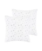 Levtex White Pine Printed Snowflake 2-Pc. Sham Set, European