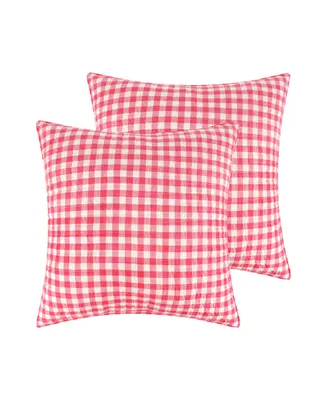 Levtex for Christmas Festive Plaid 2-Pc. Sham Set, European