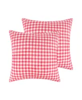 Levtex Home for Christmas Festive Plaid 2-Pc. Sham Set, European