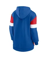 Women's Fanatics Royal, Red Buffalo Bills Lock It Down Pullover Hoodie