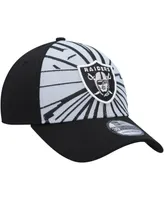 Men's New Era Gray, Black Las Vegas Raiders Shattered 39THIRTY Flex Hat