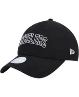 Women's New Era Black Pittsburgh Steelers Collegiate 9TWENTY Adjustable Hat