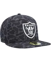 Men's New Era Black Las Vegas Raiders Amoeba Camo 59FIFTY Fitted Hat