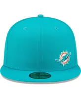 Men's New Era Aqua Miami Dolphins Flawless 59FIFTY Fitted Hat