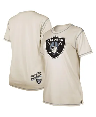 Women's New Era Cream Las Vegas Raiders Split T-shirt