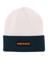 Big Boys Cream, Navy Chicago Bears Bone Cuffed Knit Hat