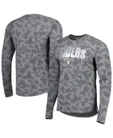 Men's Msx by Michael Strahan Black Las Vegas Raiders Performance Camo Long Sleeve T-shirt