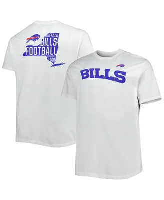 Men's Fanatics White Buffalo Bills Big and Tall Hometown Collection Hot Shot T-shirt