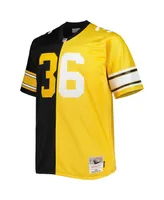 Men's Mitchell & Ness Jerome Bettis Black and Gold Pittsburgh Steelers Big Tall Split Legacy Retired Player Replica Jersey