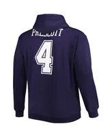 Men's Dak Prescott Navy Dallas Cowboys Big and Tall Fleece Name and Number Pullover Hoodie