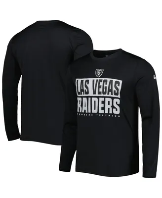 Men's New Era Black Las Vegas Raiders Combine Authentic Offsides Long Sleeve T-shirt