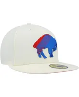 Men's New Era Cream Buffalo Bills Chrome Dim 59FIFTY Fitted Hat
