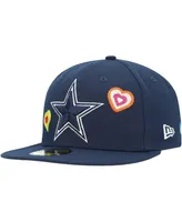 Men's New Era Navy Dallas Cowboys Chain Stitch Heart 59FIFTY Fitted Hat