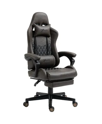 Vinsetto Adjustable High Back Gaming Chair Office Recliner w/ Footrest