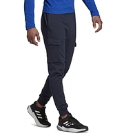 adidas Men's Essentials Regular Tapered-Fit Fleece Cargo Joggers