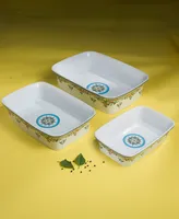 Euro Ceramica Zanzibar Stoneware 3 Piece Baking Dishes