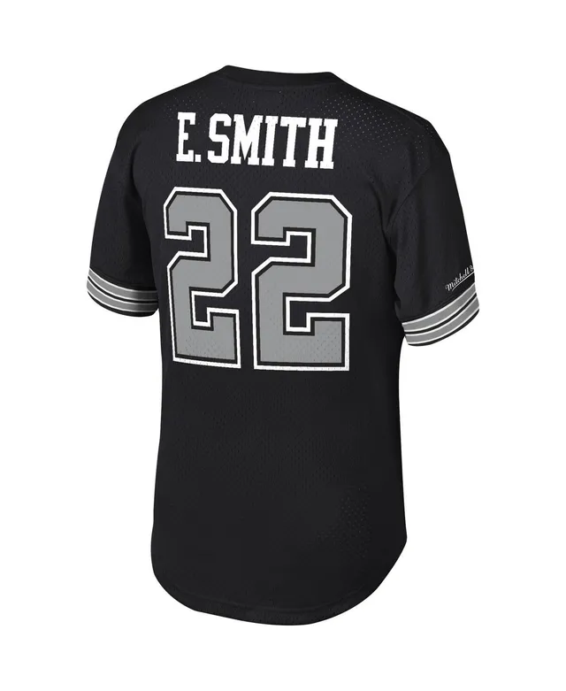 Men's Dallas Cowboys Emmitt Smith Mitchell & Ness White Mesh Retired Player Name Number Crew Neck Top Size: Large