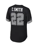Men's Mitchell & Ness Emmitt Smith Black Dallas Cowboys Retired Player Name and Number Mesh Top