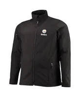 Men's Dunbrooke Black Pittsburgh Steelers Big and Tall Sonoma Softshell Full-Zip Jacket